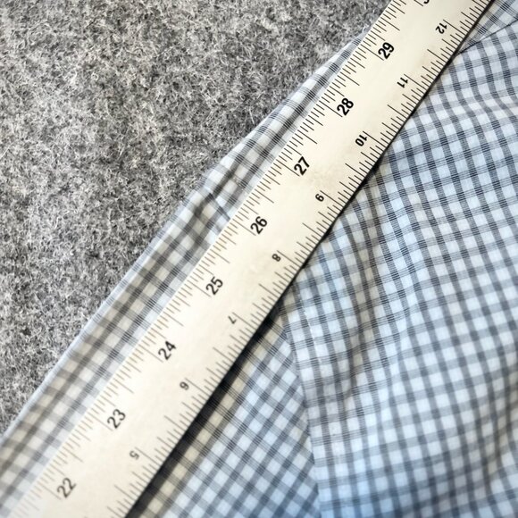 Goodfellow Co Mens Standard Fit Check Shirt Gray White Gingham Long Sleeve XXL - Picture 11 of 15